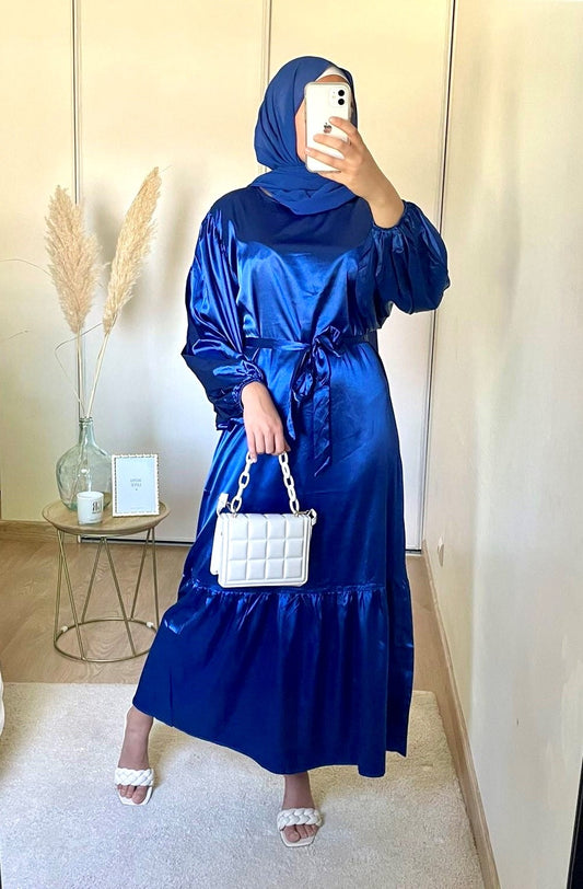 Longue robe bleu marine ACELYA